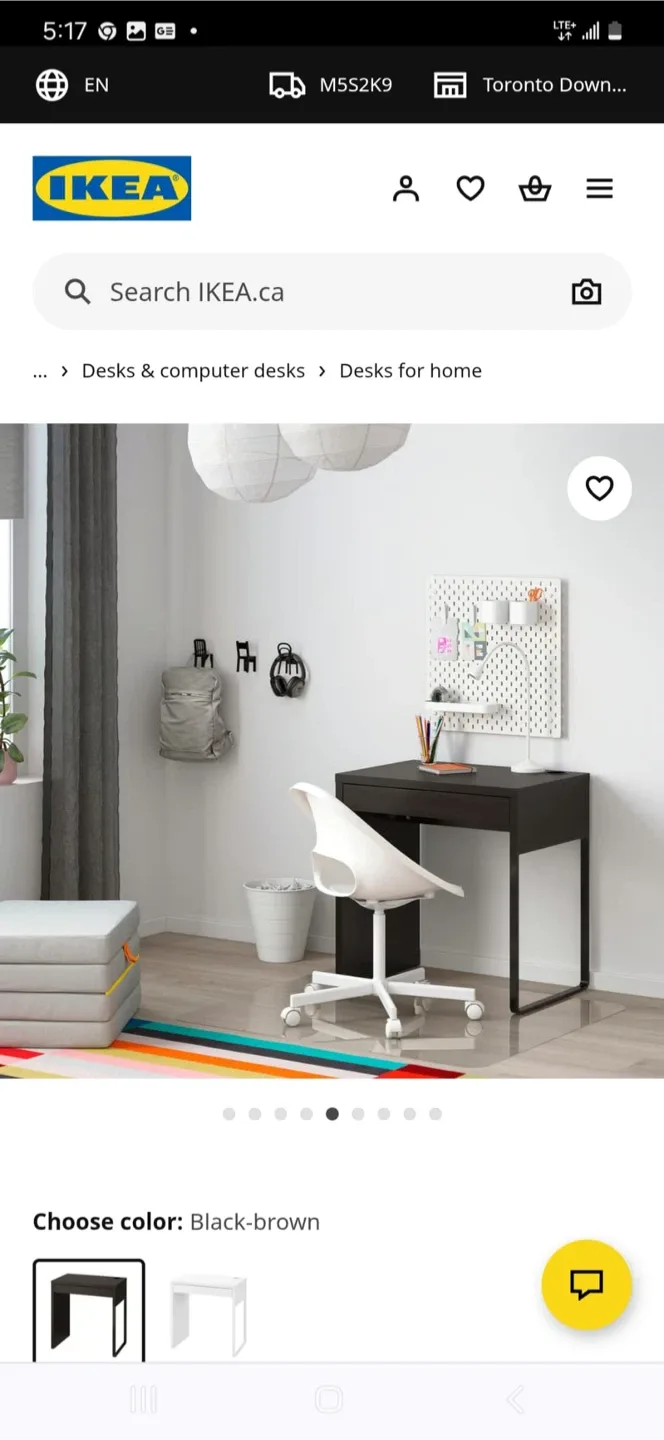 IKEA MICKE Desk - Black-Brown thumbnail