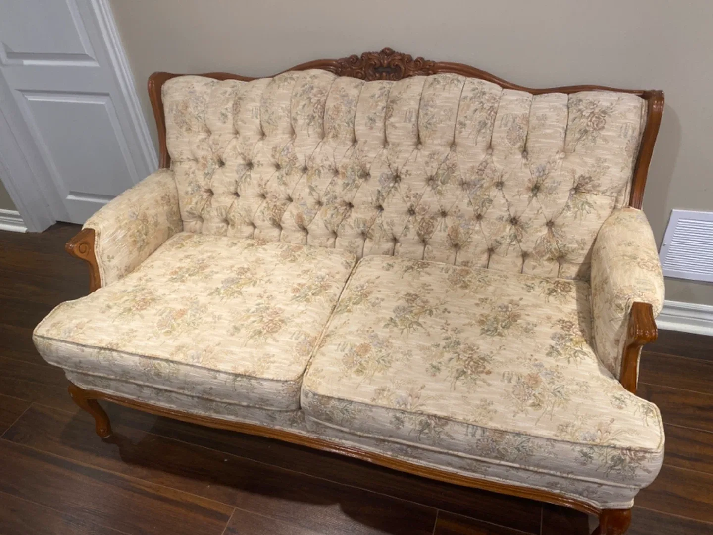 Floral Pattern Loveseat Sofa image indicator(2)