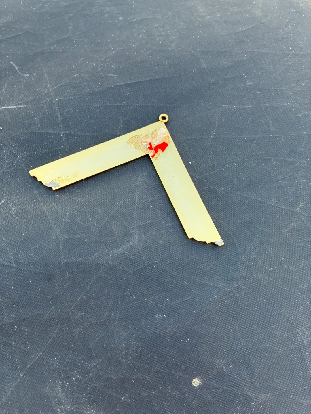 Gold Masonic Square & Compass Pendant thumbnail