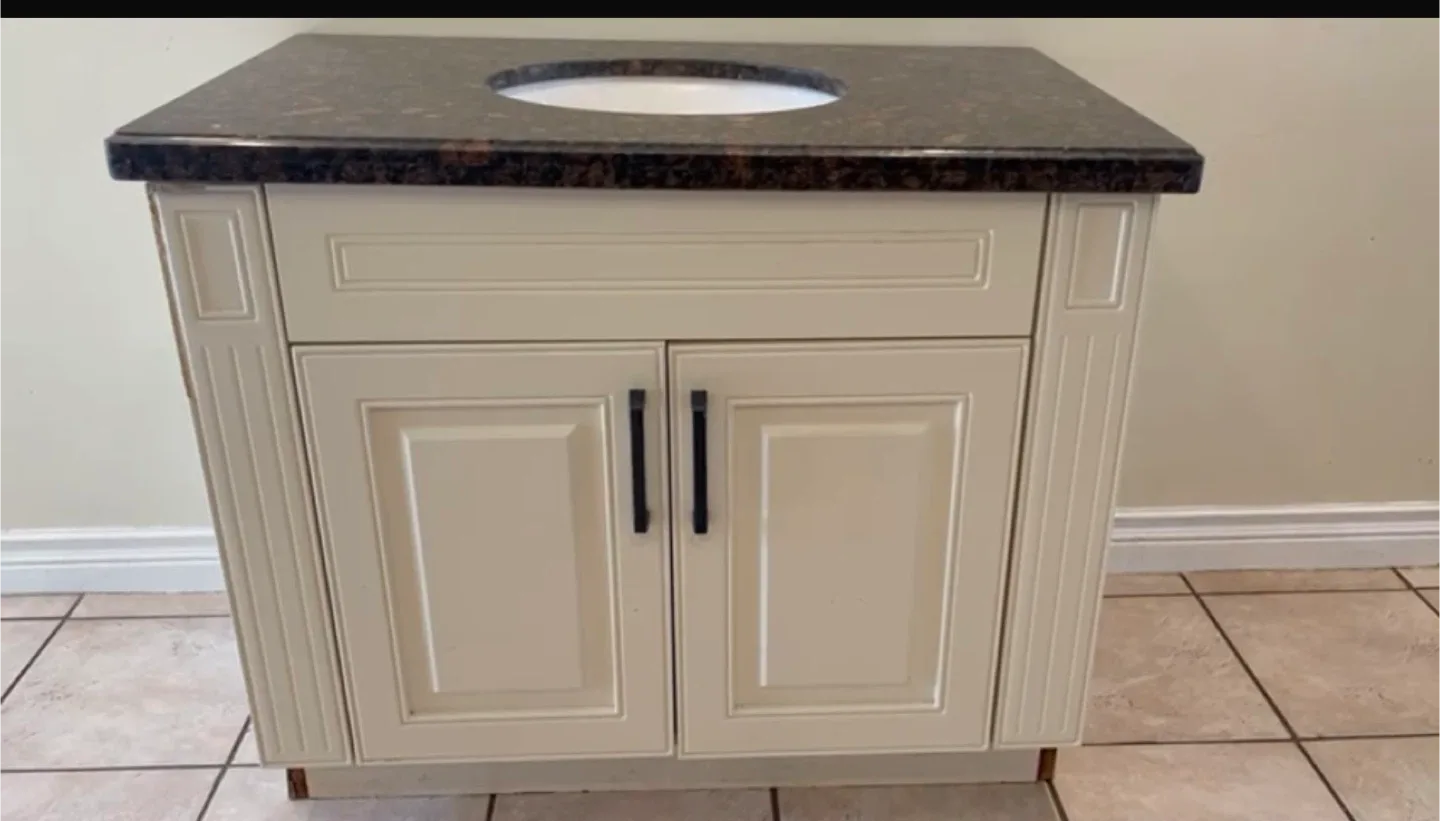 new / display item granite sink with cabinet $250 firm image indicator(2)