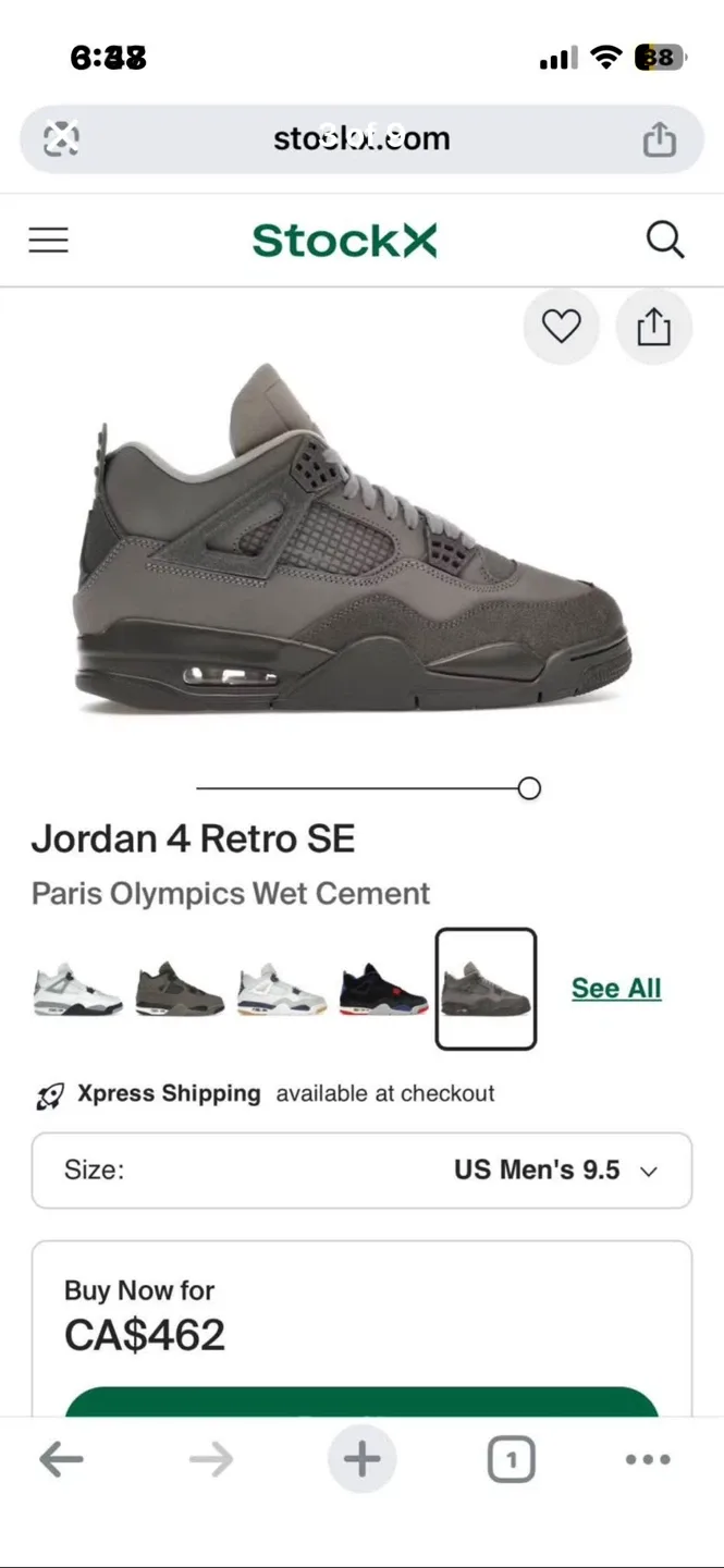 Jordan 4 Retro Paris Olympics Wet Cement image indicator(3)