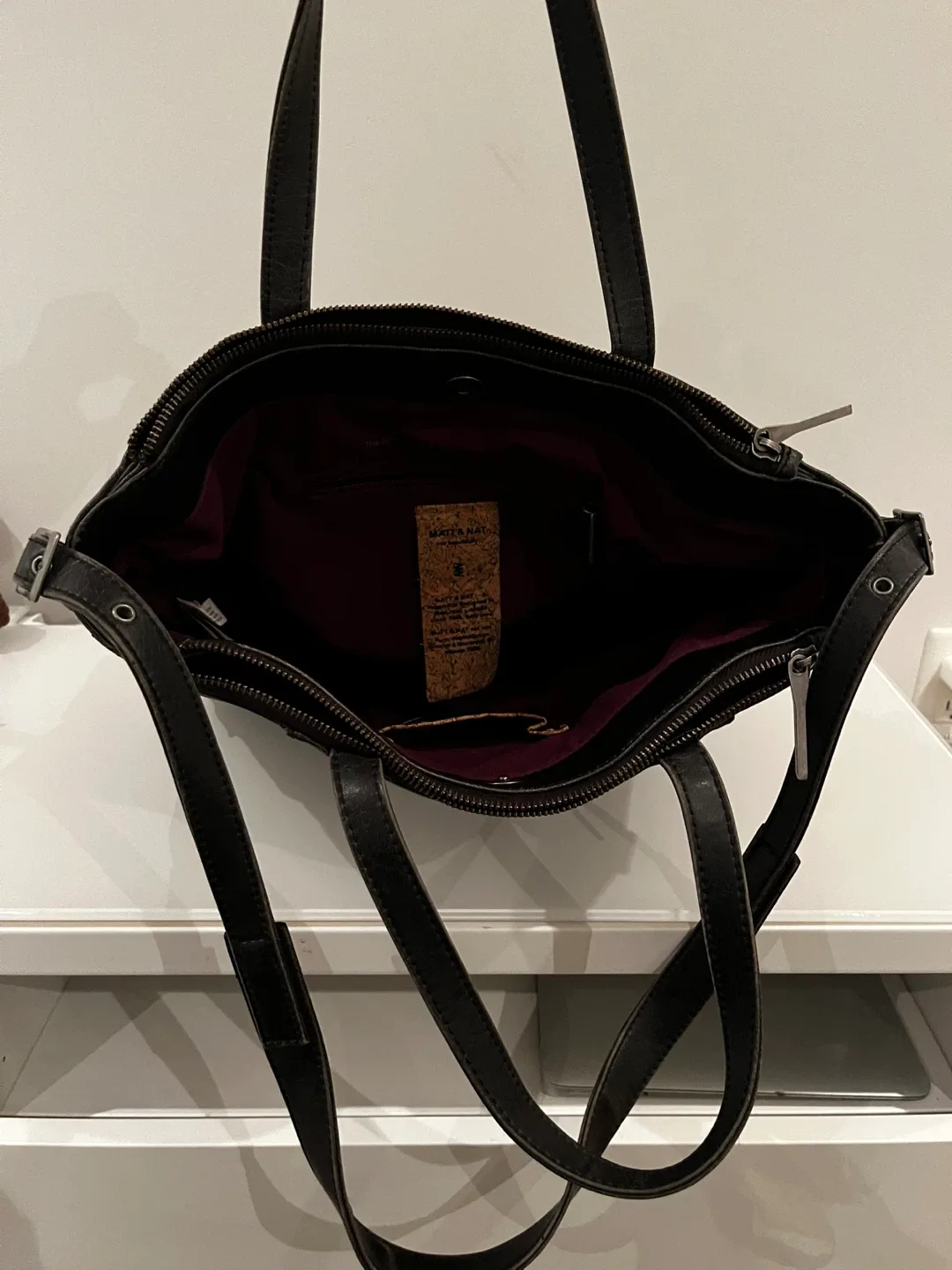 Matt & Nat Black Tote Bag image indicator(4)