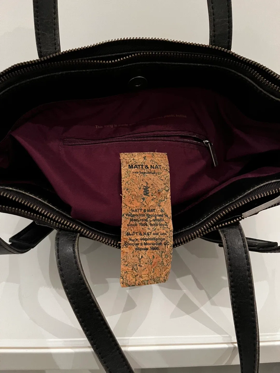 Matt & Nat Black Tote Bag image indicator(3)