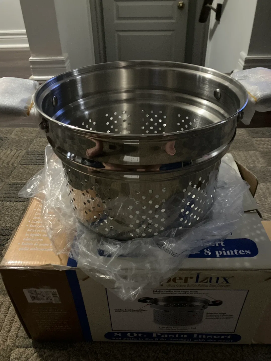 CopperLux 8 Qt Pasta Insert - NEW in Box! image indicator(2)