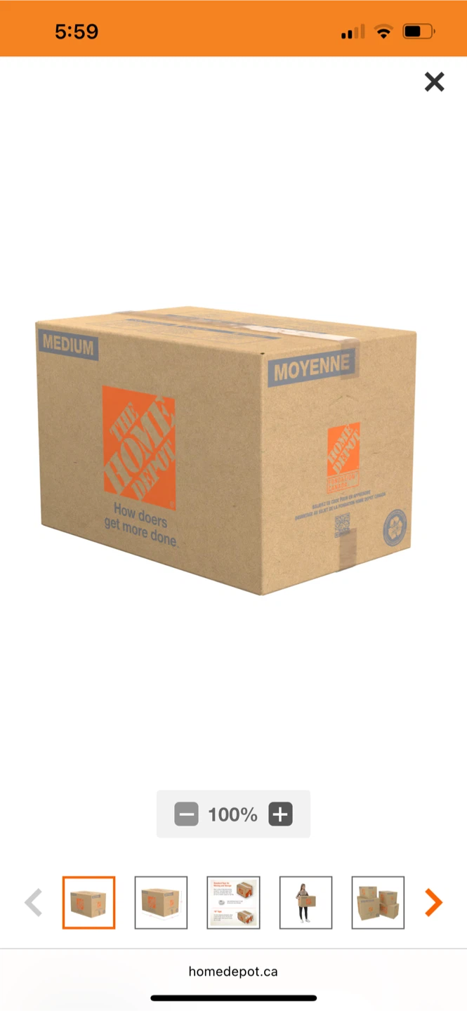 Set of 17 Home Depot Medium Moving Box - 23x15x15" - photo 2