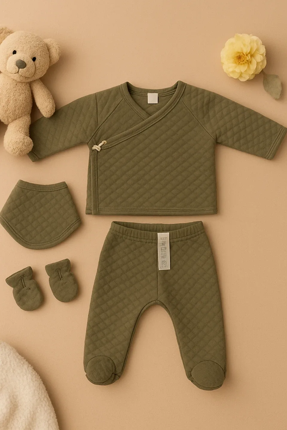 NEW 5 pieces pl-baby Quilted Outfit Set - 3 Months thumbnail