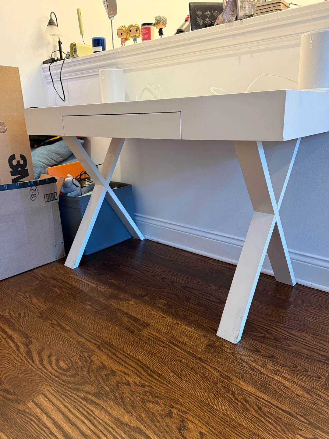 White Modern Desk (World Market?) - photo 2