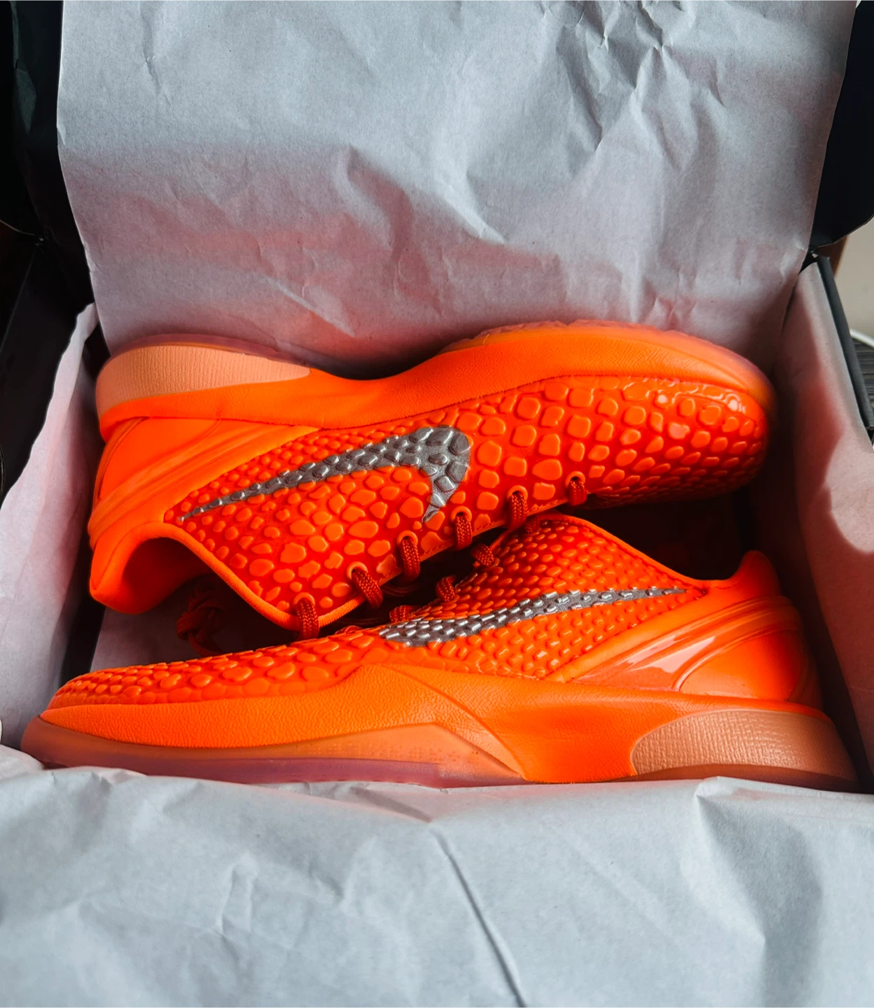 Nike Kobe VI Basketball Shoes - Orange, Size 6.5Y - photo 3