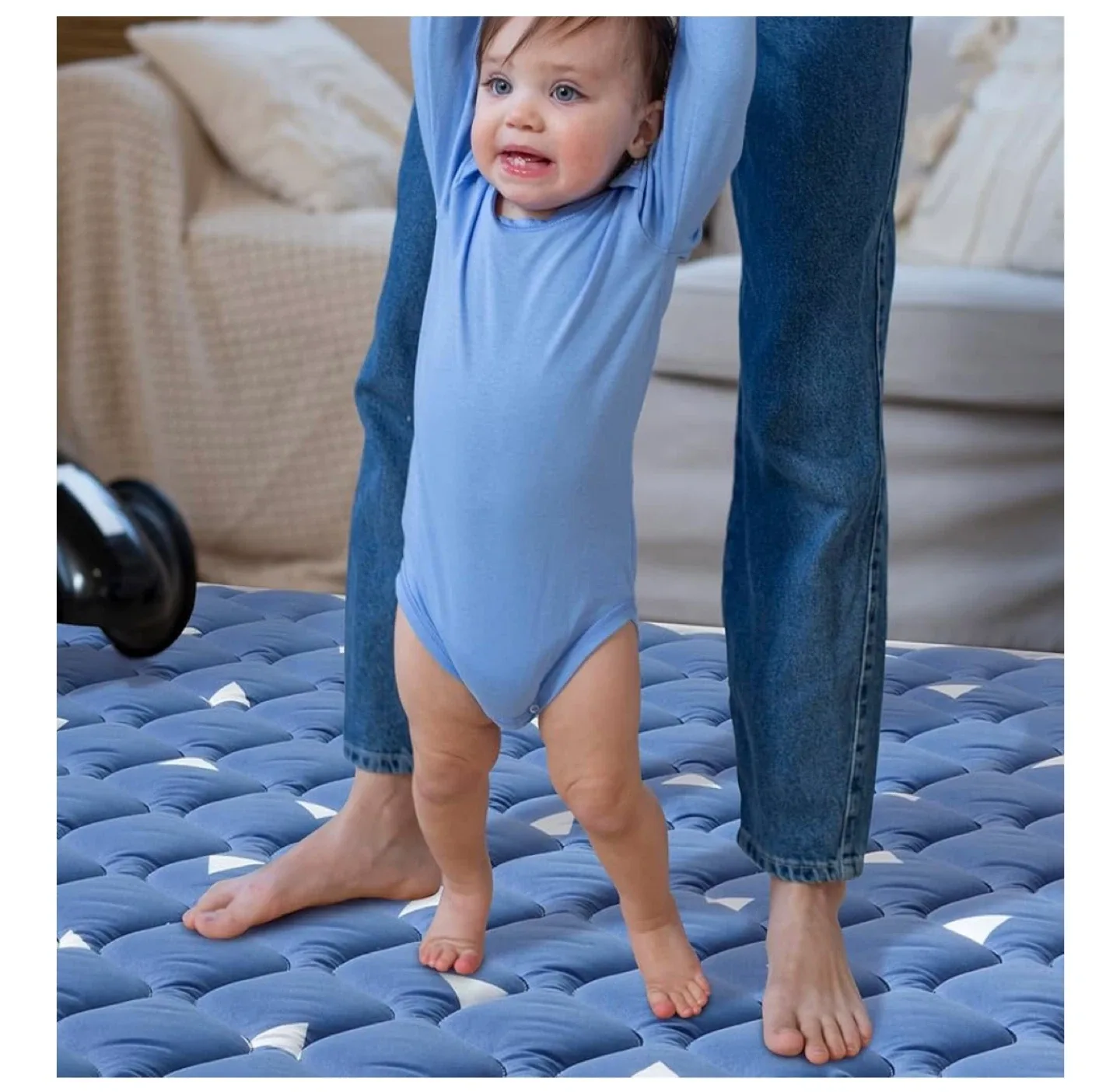 Soft & Safe Baby Play Mat - Blue 79" X 71" image indicator(6)