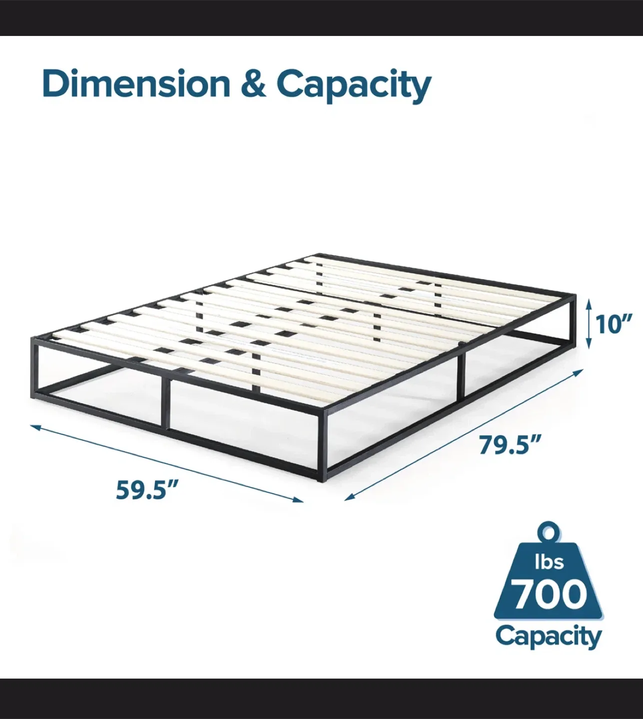 Queen bed frame - metal image indicator(5)
