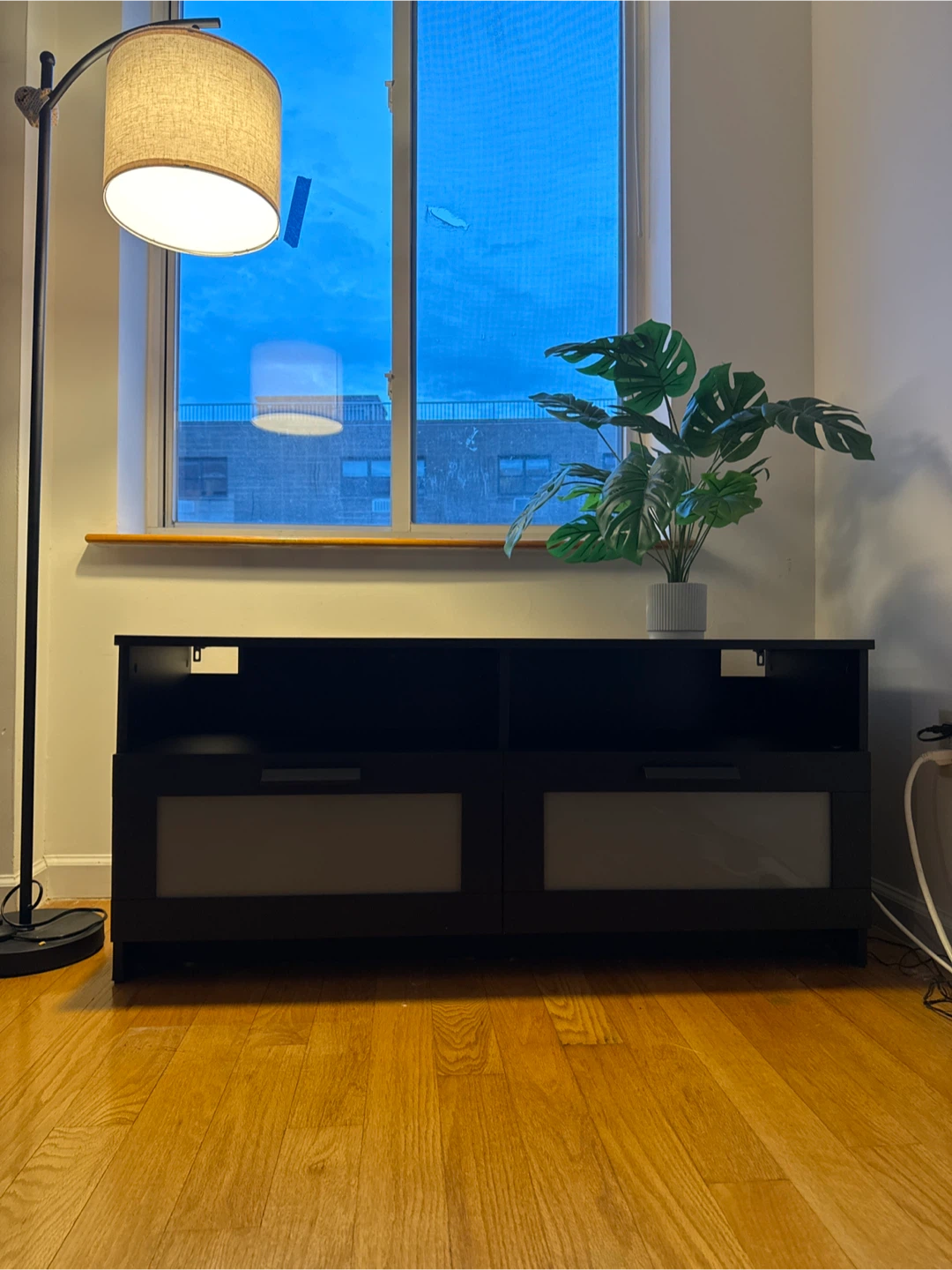 Black TV Console/ Entertainment Stand