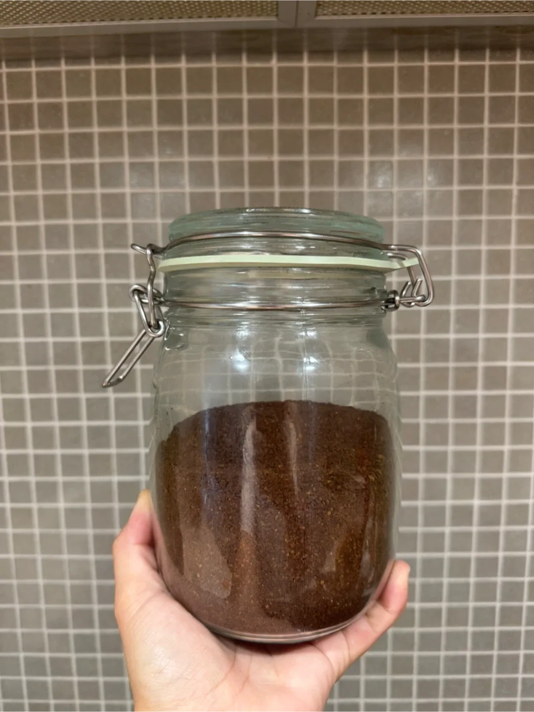 Ground coffee with glass jar 🧡 thumbnail