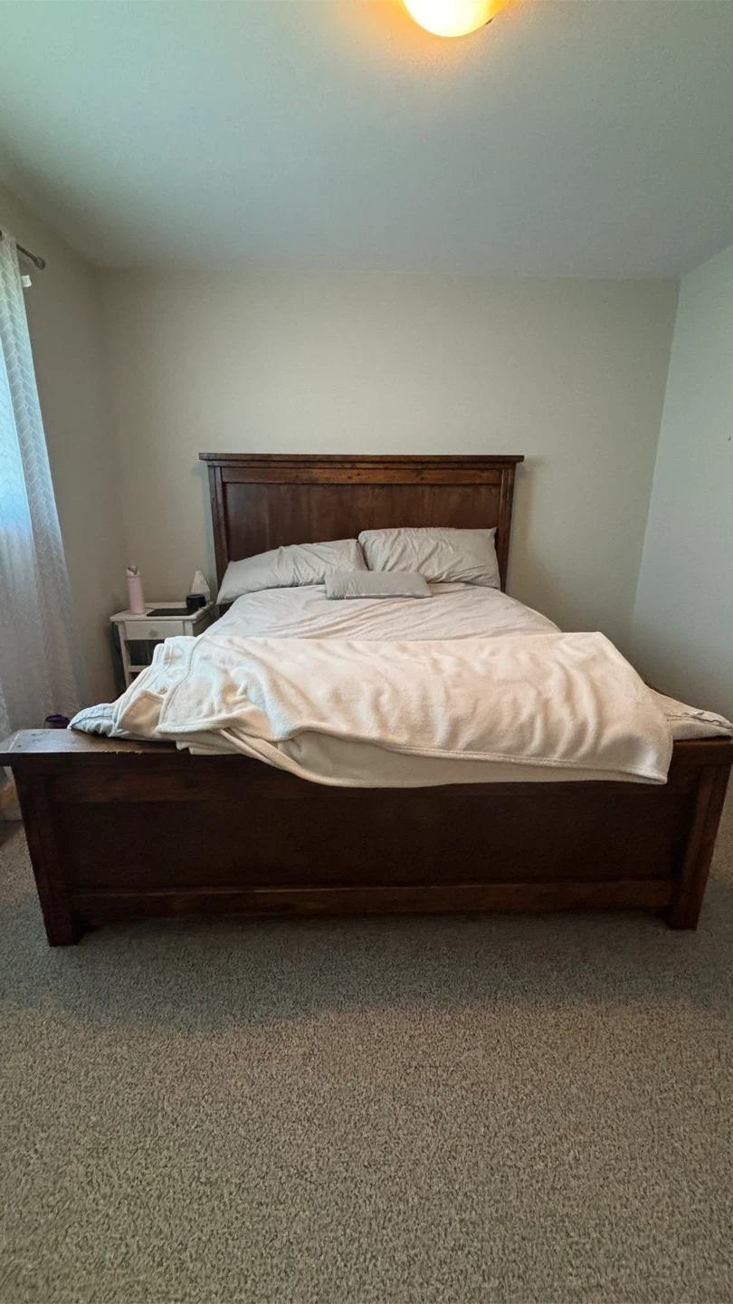 Wood Bed Frame - Queen Size