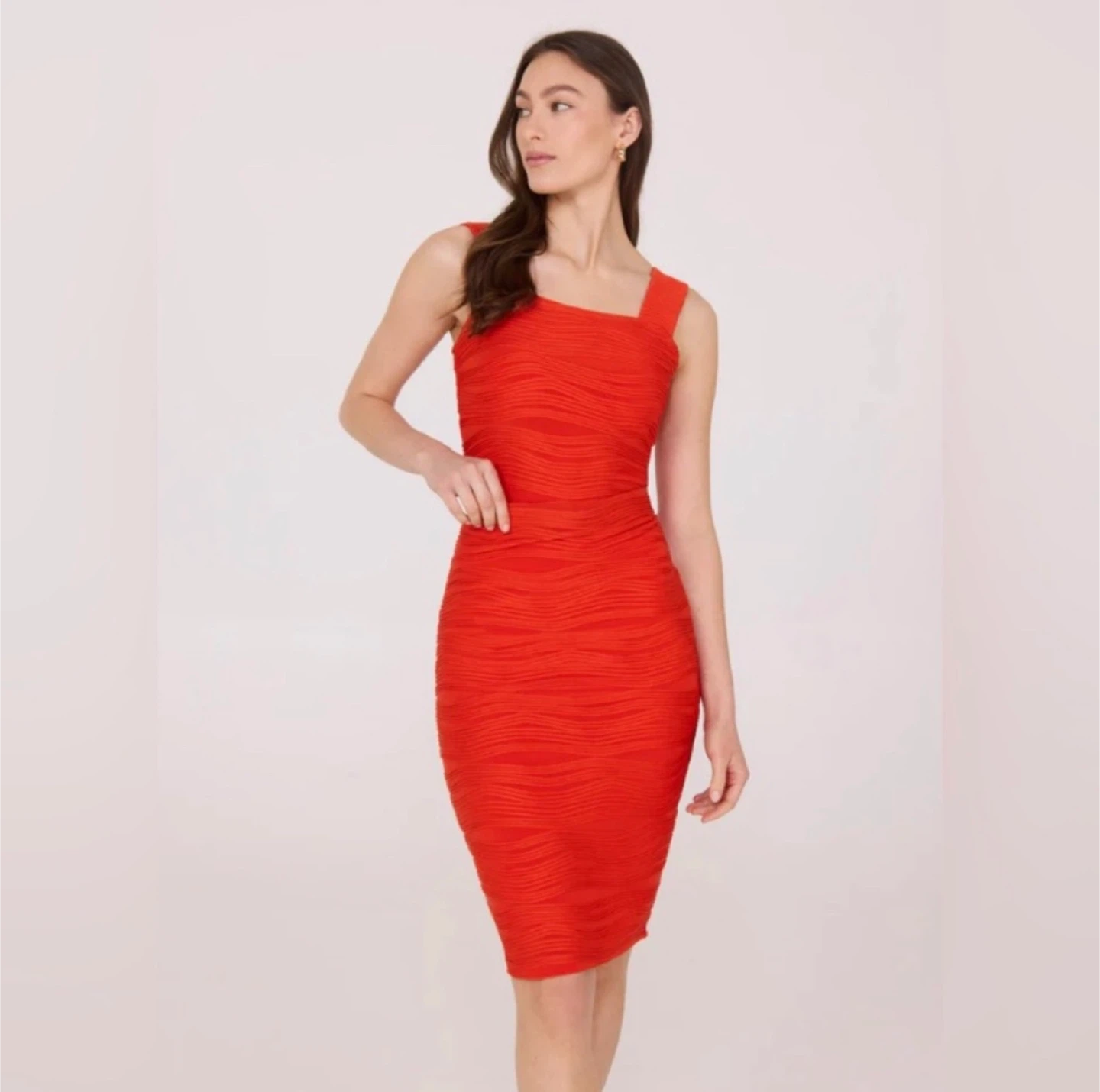 Wave Pattern Pencil Skirt and Wave Pattern Wide Strap Tank Top