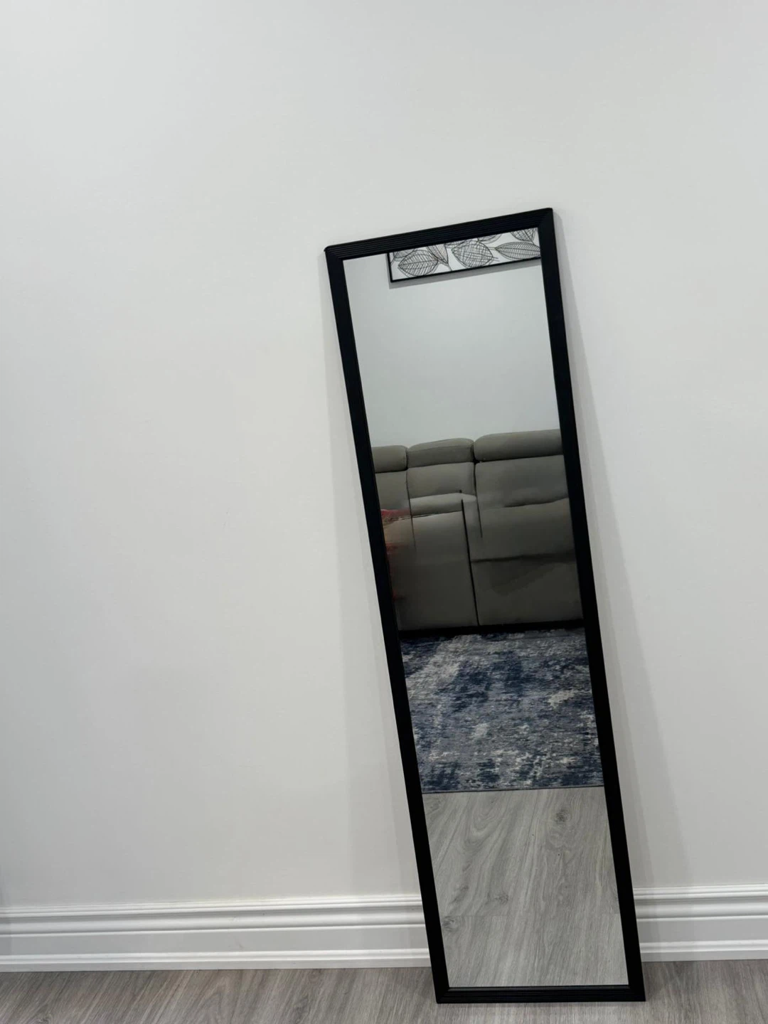 Full Length Black Framed Mirror - photo 3