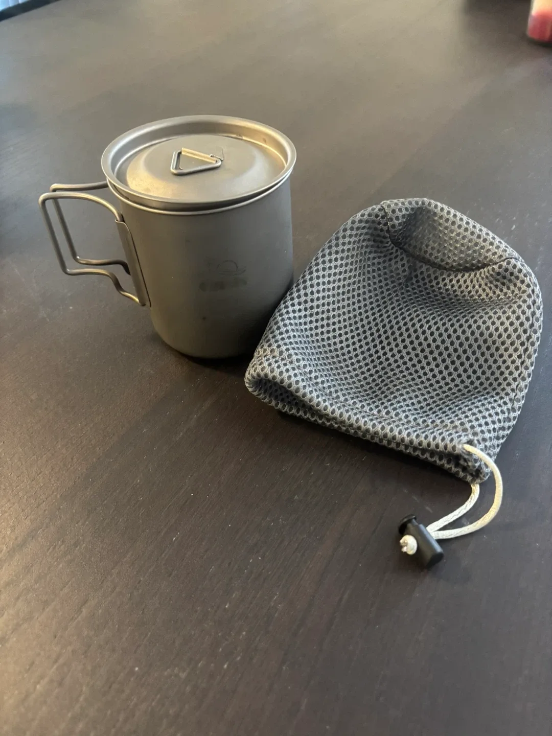 Titanium Mug 420ml with Lid & Bag image indicator(2)