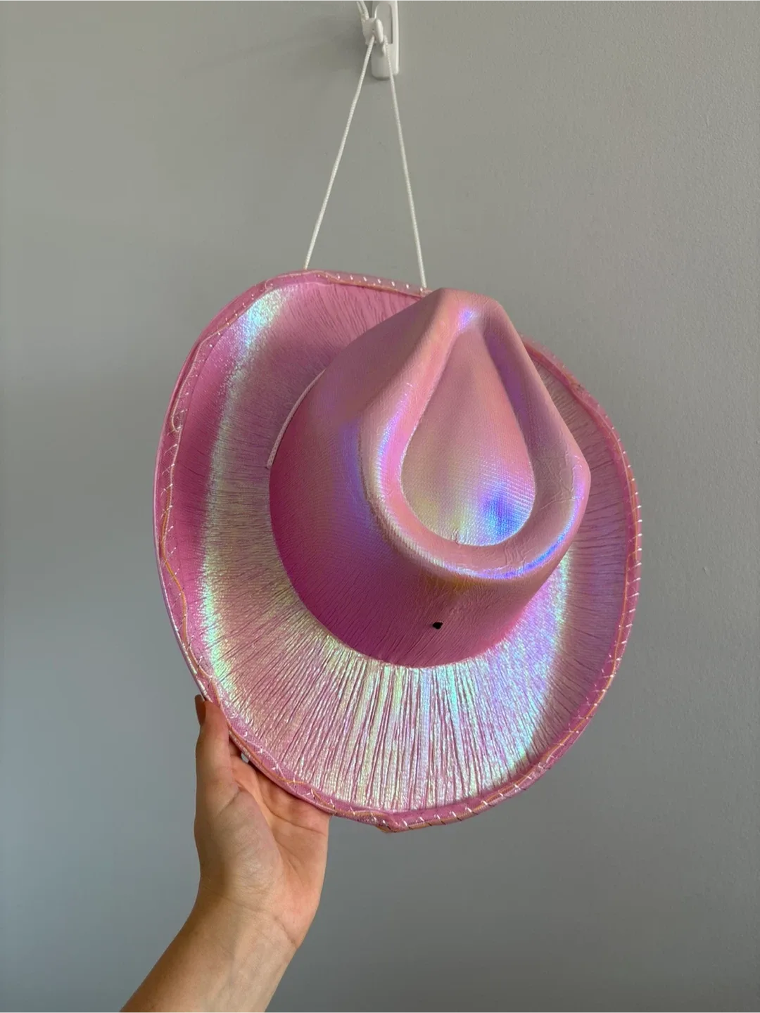 Pink Iridescent LED Cowboy Hat thumbnail