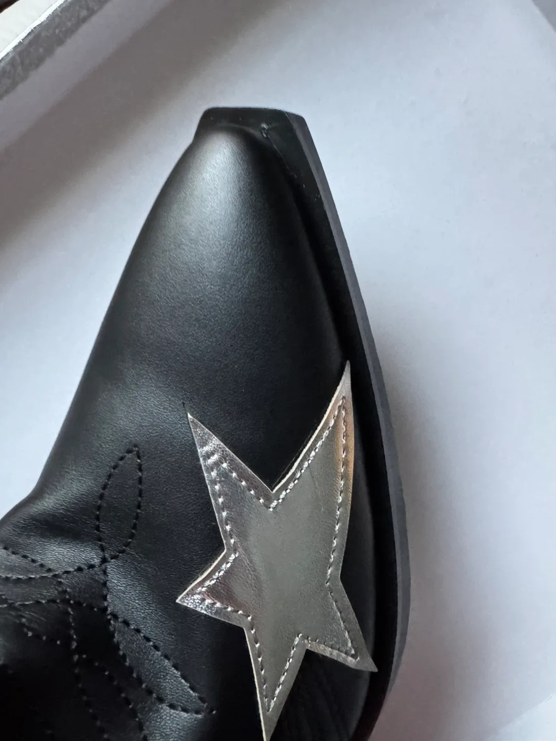 Yall Black Leather Western Boots Size 9 - Same Day Availability image indicator(5)