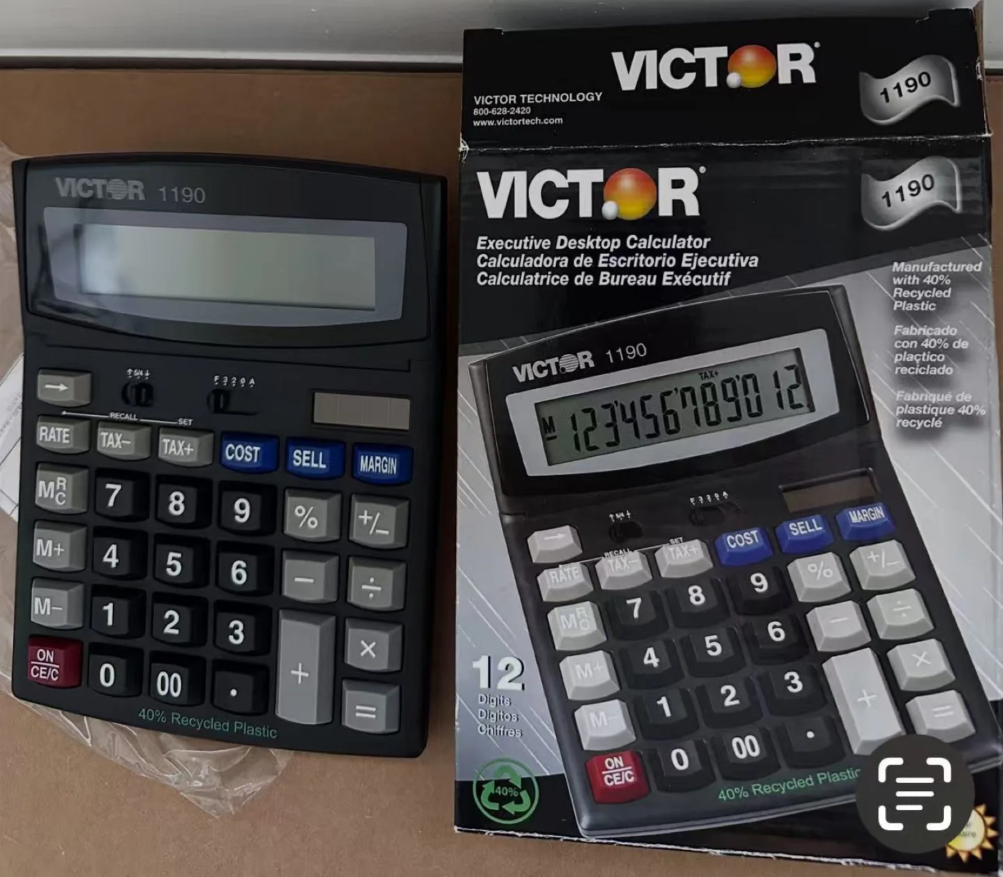 Brand new Victor 1190 Executive Desktop Calculator image indicator(2)