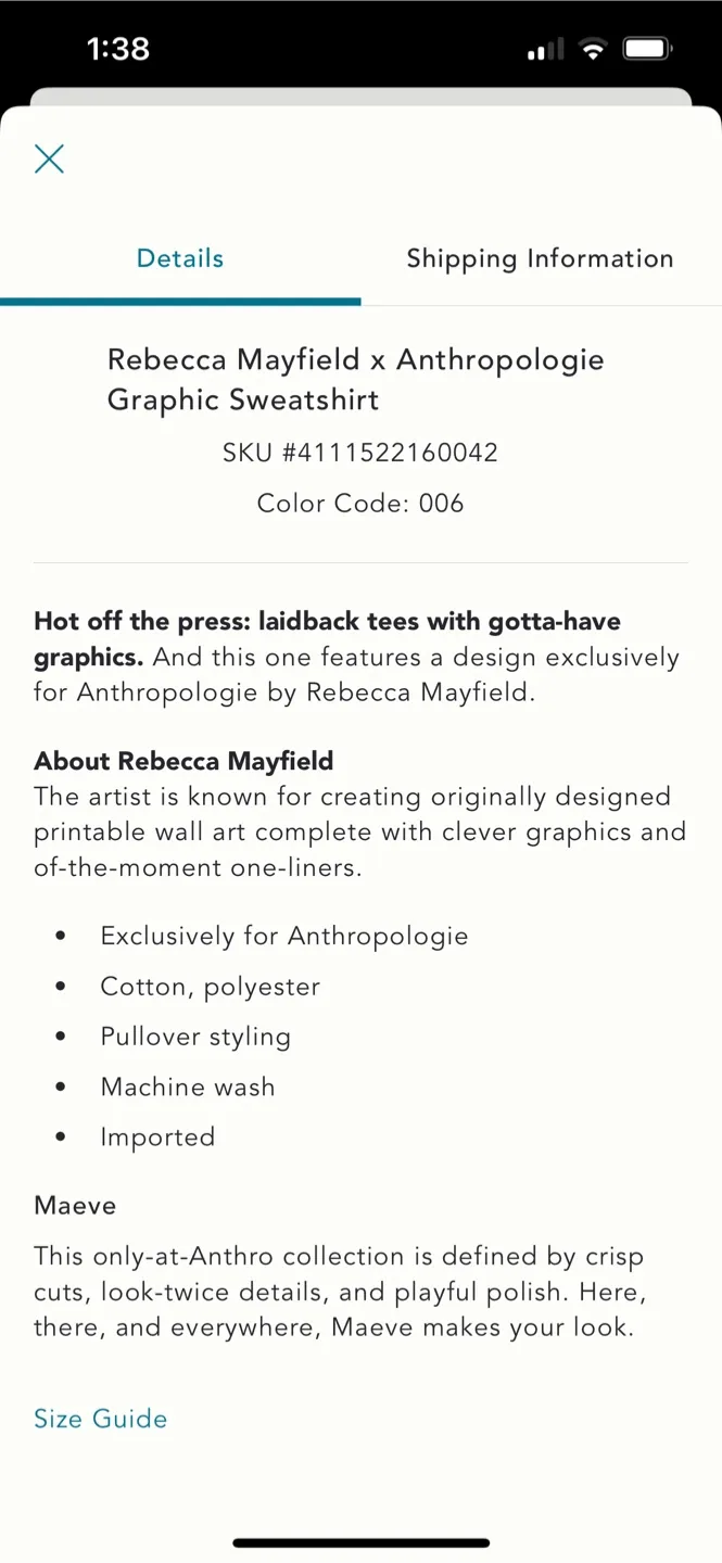 BNWT Anthropologie Sweatshirt XS Petite & L Petite image indicator(4)