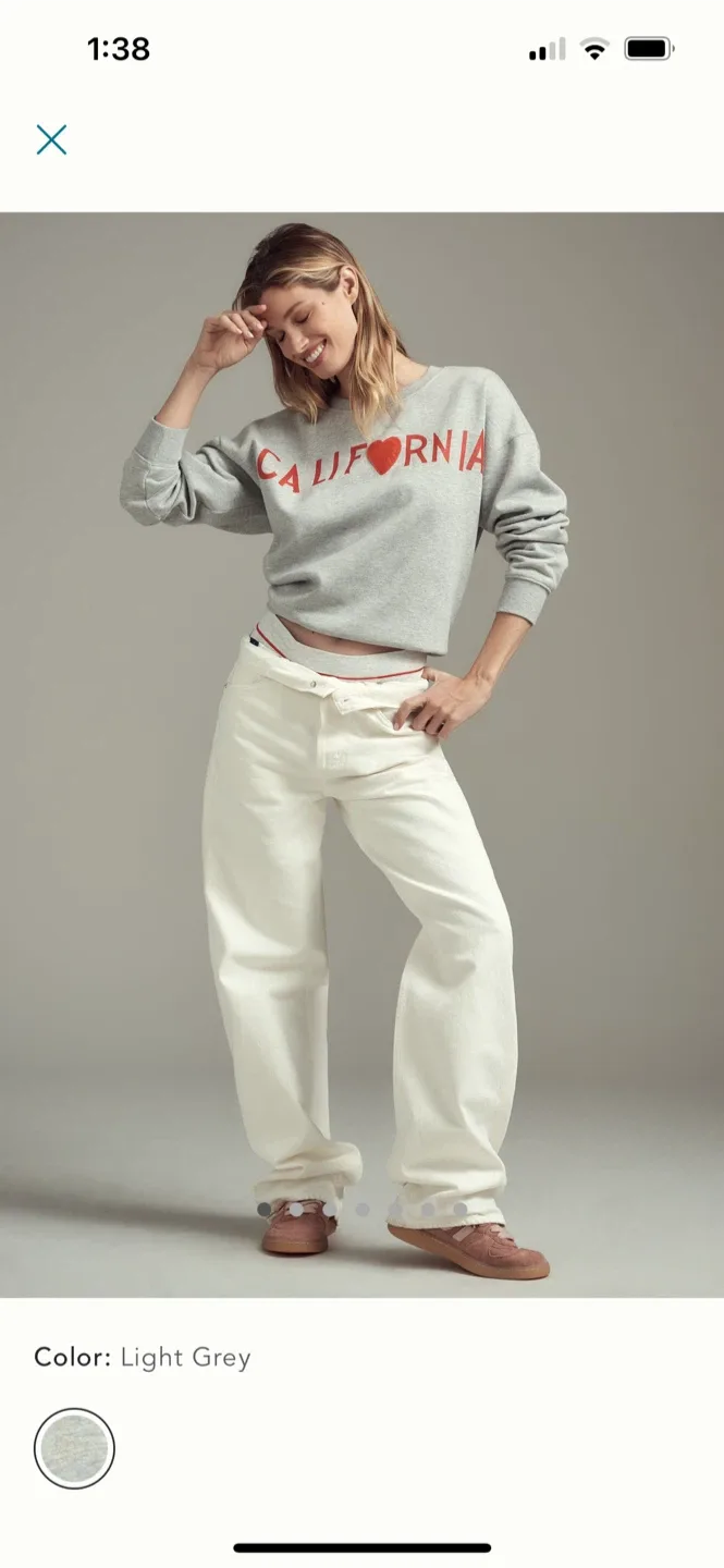 BNWT Anthropologie Sweatshirt XS Petite & L Petite thumbnail