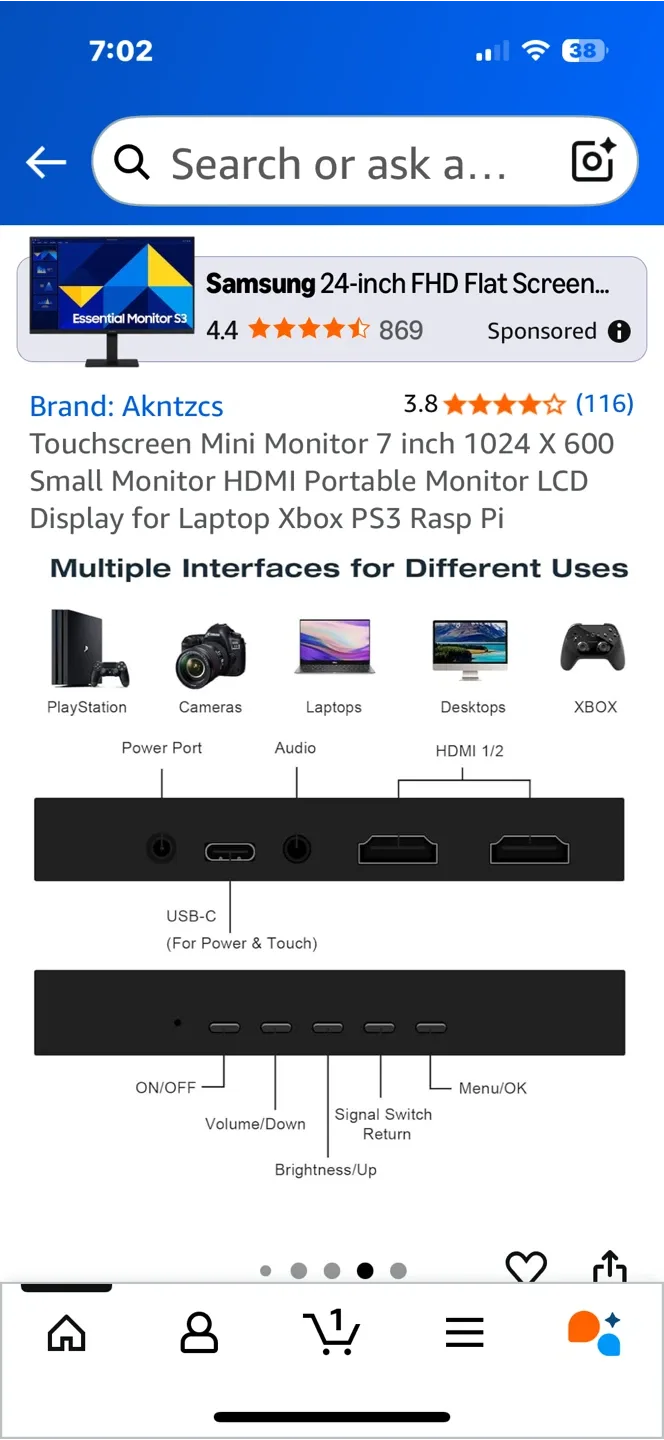7 inch Touchscreen Mini Monitor image indicator(5)