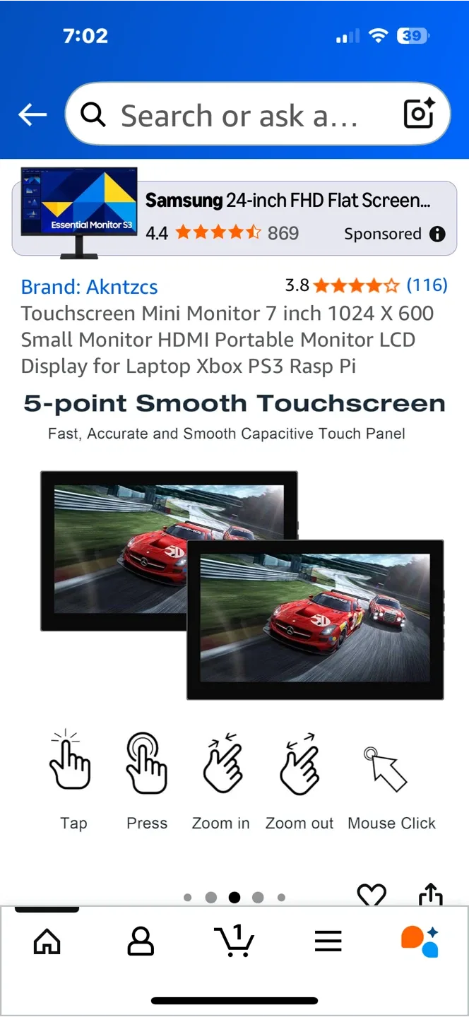 7 inch Touchscreen Mini Monitor image indicator(3)