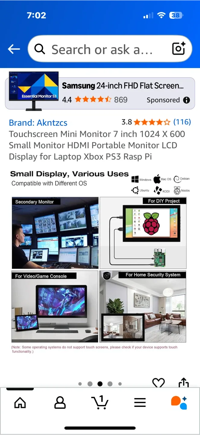 7 inch Touchscreen Mini Monitor image indicator(4)