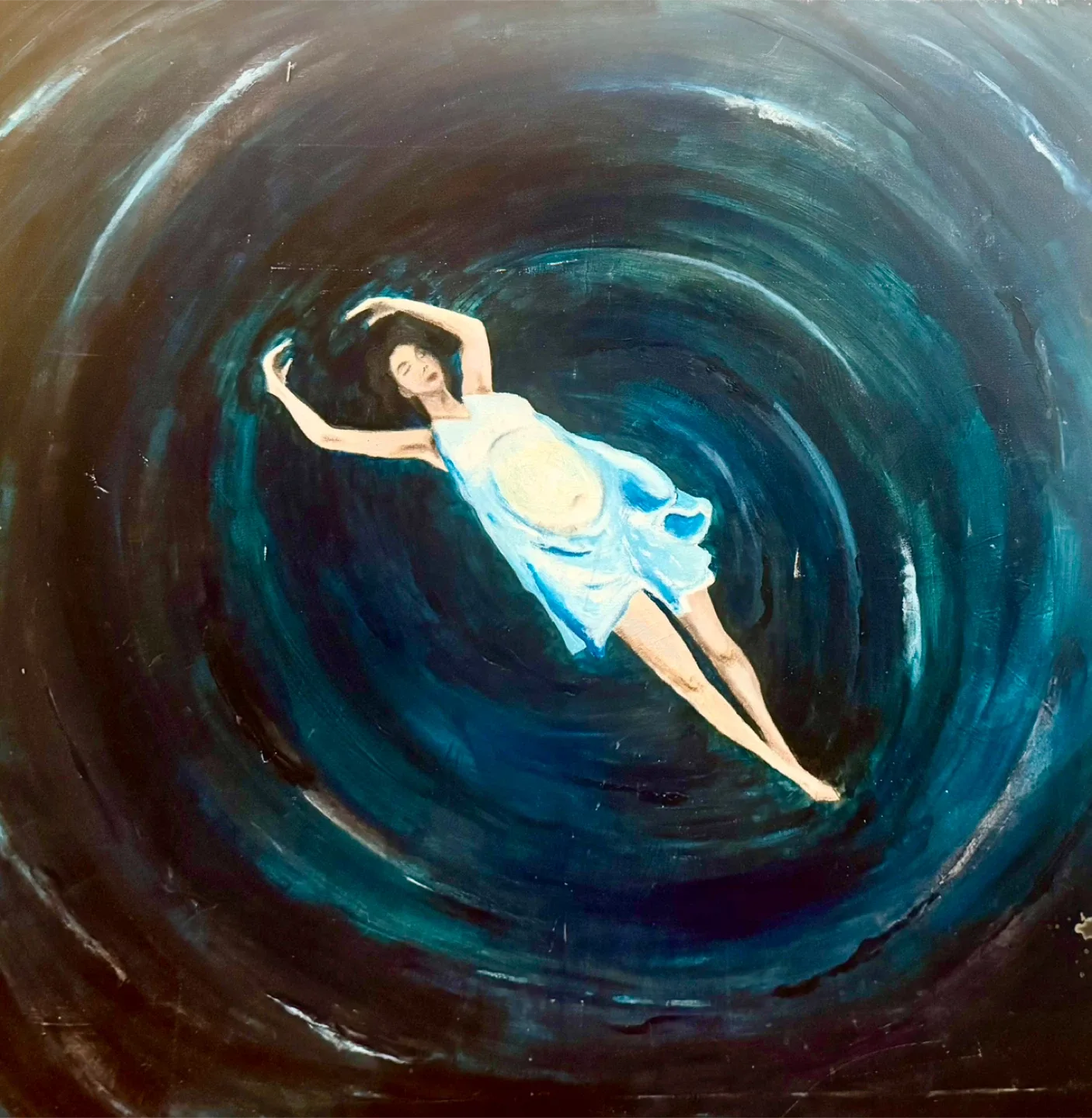 41”x41” Painting of Woman in Water image indicator(2)