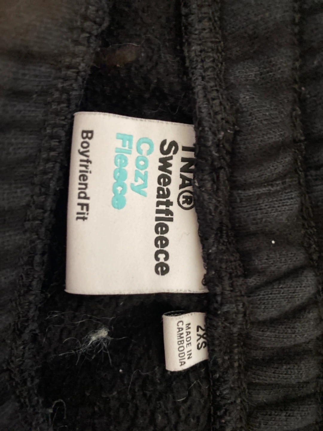 TNA Sweatfleece Cozy Boyfriend Fit Pants - 2XS - photo 2