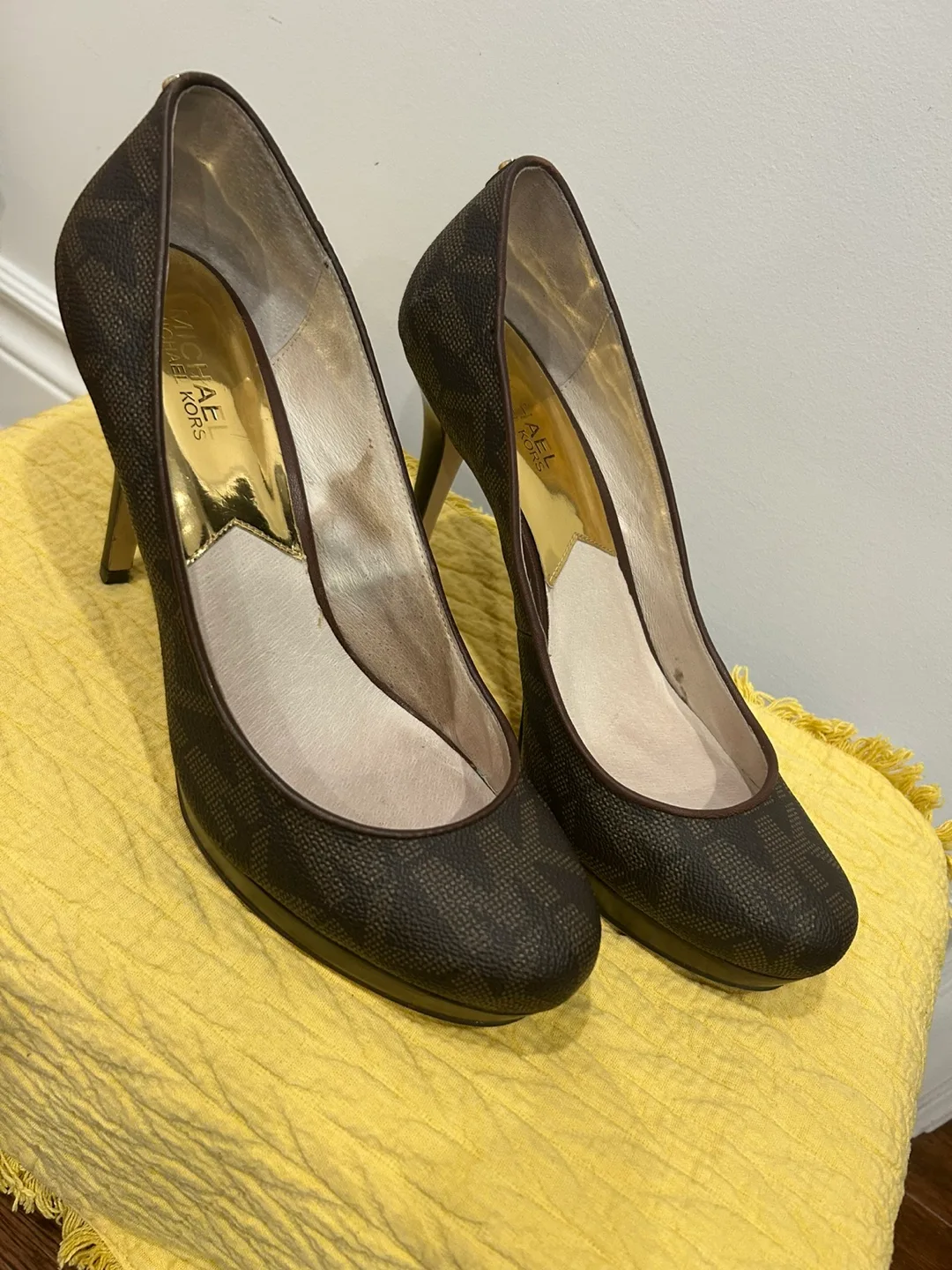 Michael Kors Brown Patterned Heels