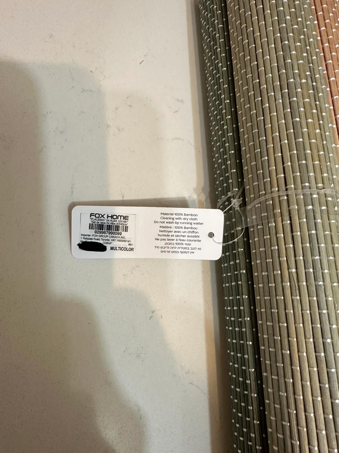 Fox Home Bamboo Dining Table Placemat Mats- Multicolor image indicator(2)