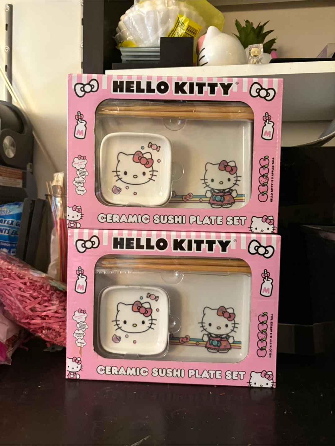 Hello Kitty Ceramic Sushi Plate Set