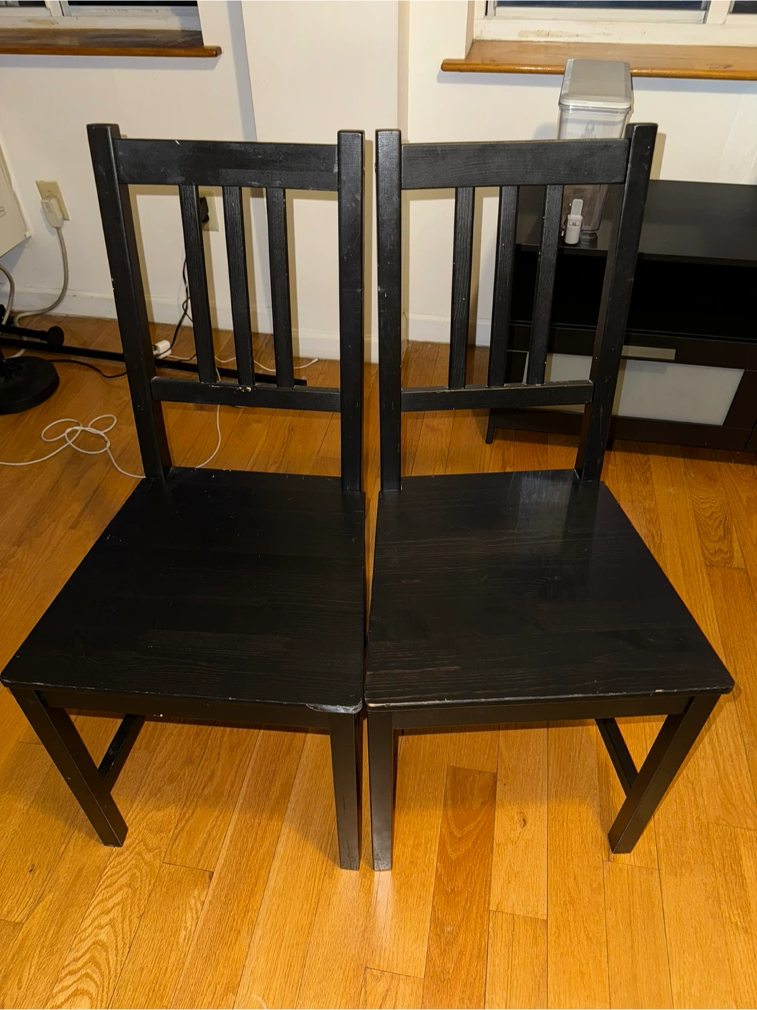 Black Dining Table with 4 Chairs - photo 3