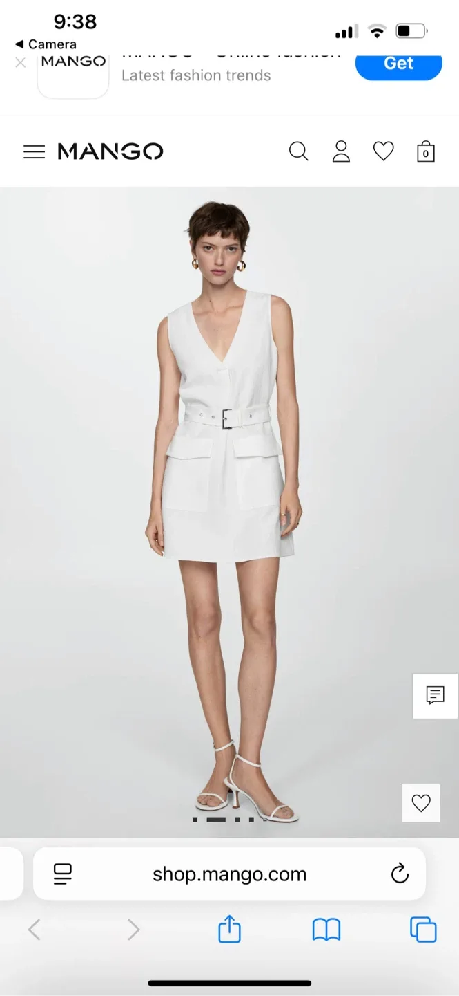 Mango White Mini Dress image indicator(2)