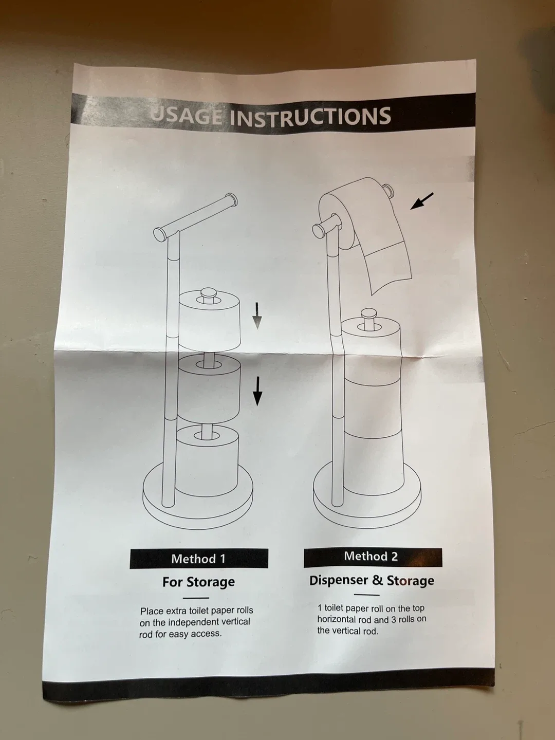Toilet Paper Holder Stand - Black image indicator(2)