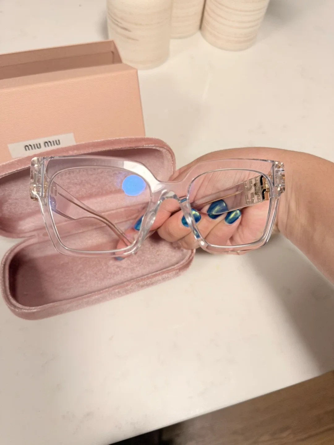 Miu Miu Clear Frame Glasses VMU 62U image indicator(4)