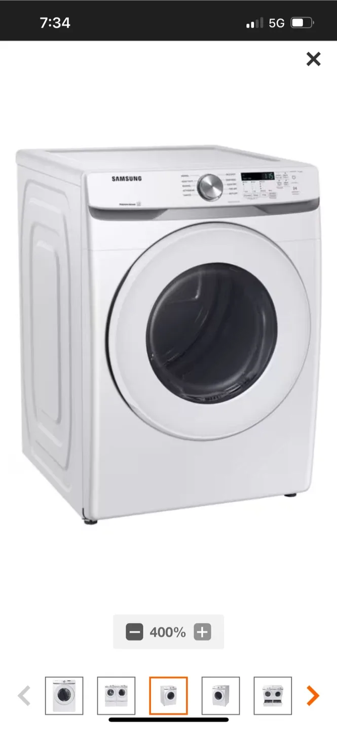 New Samsung Dryer - White image indicator(2)