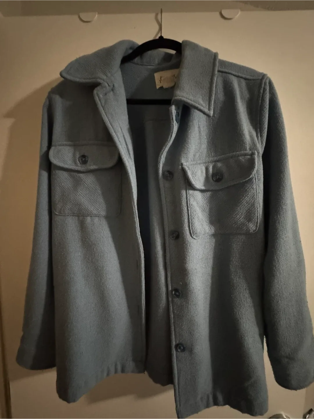 Boston Traders Blue Wool Blend Shirt Jacket