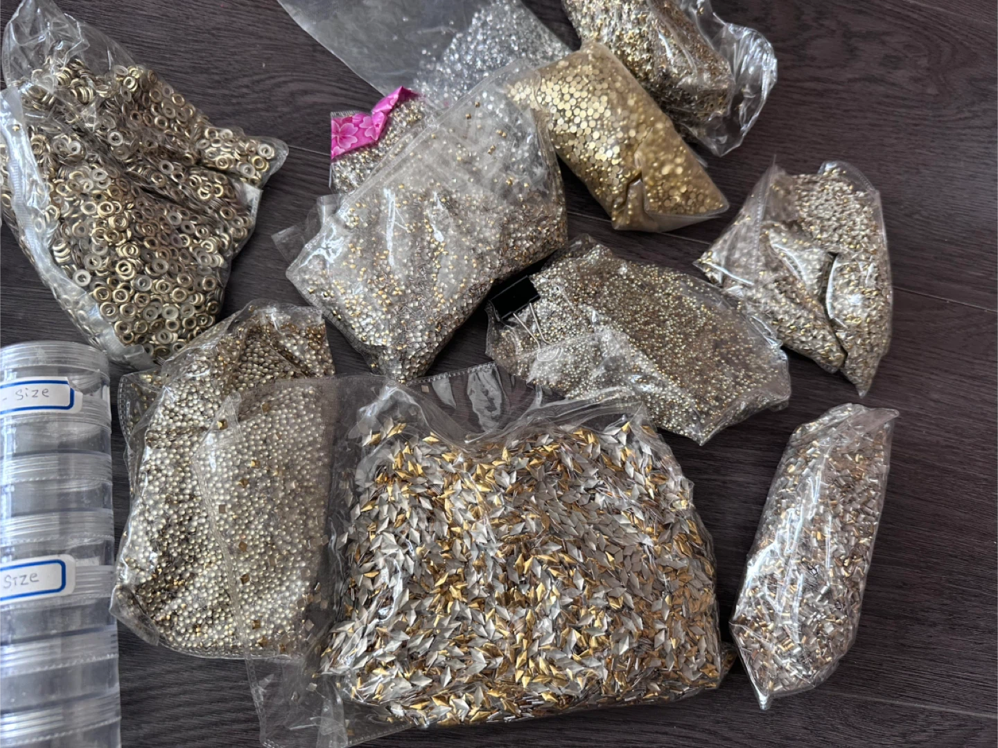 Nail Craft Beads & Storage Containers