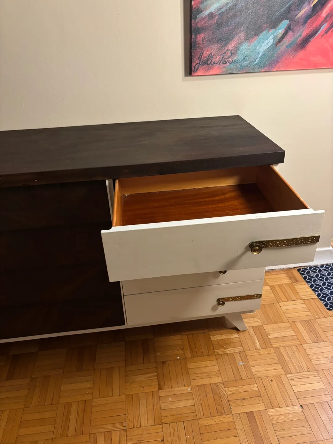 Brown & White Wooden Dresser image indicator(2)