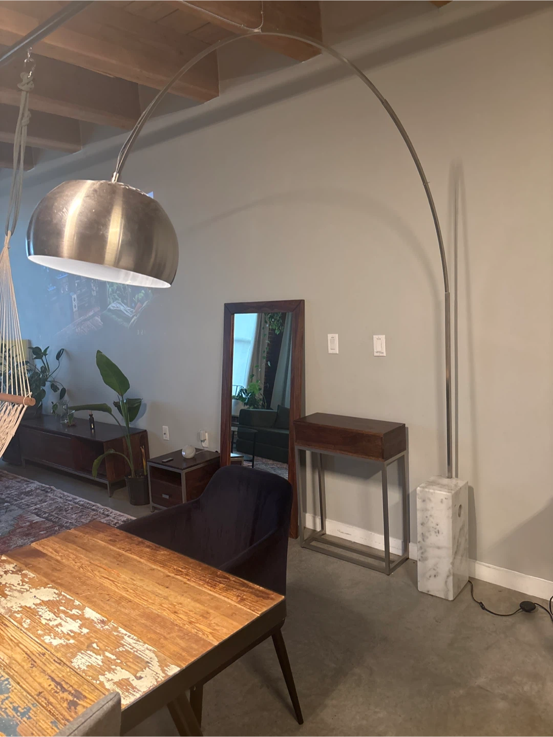 Arc Floor Lamp with Marble Base