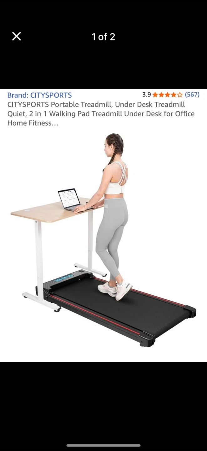 CITYSPORTS Portable Under Desk Treadmill