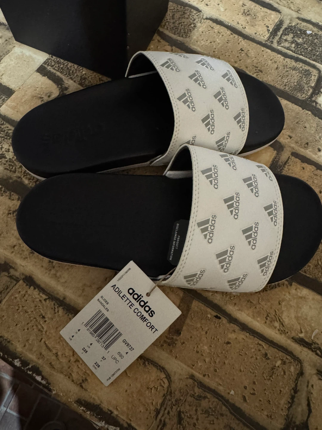 Adidas Adilette Comfort Slides - Size 4 US size 7
