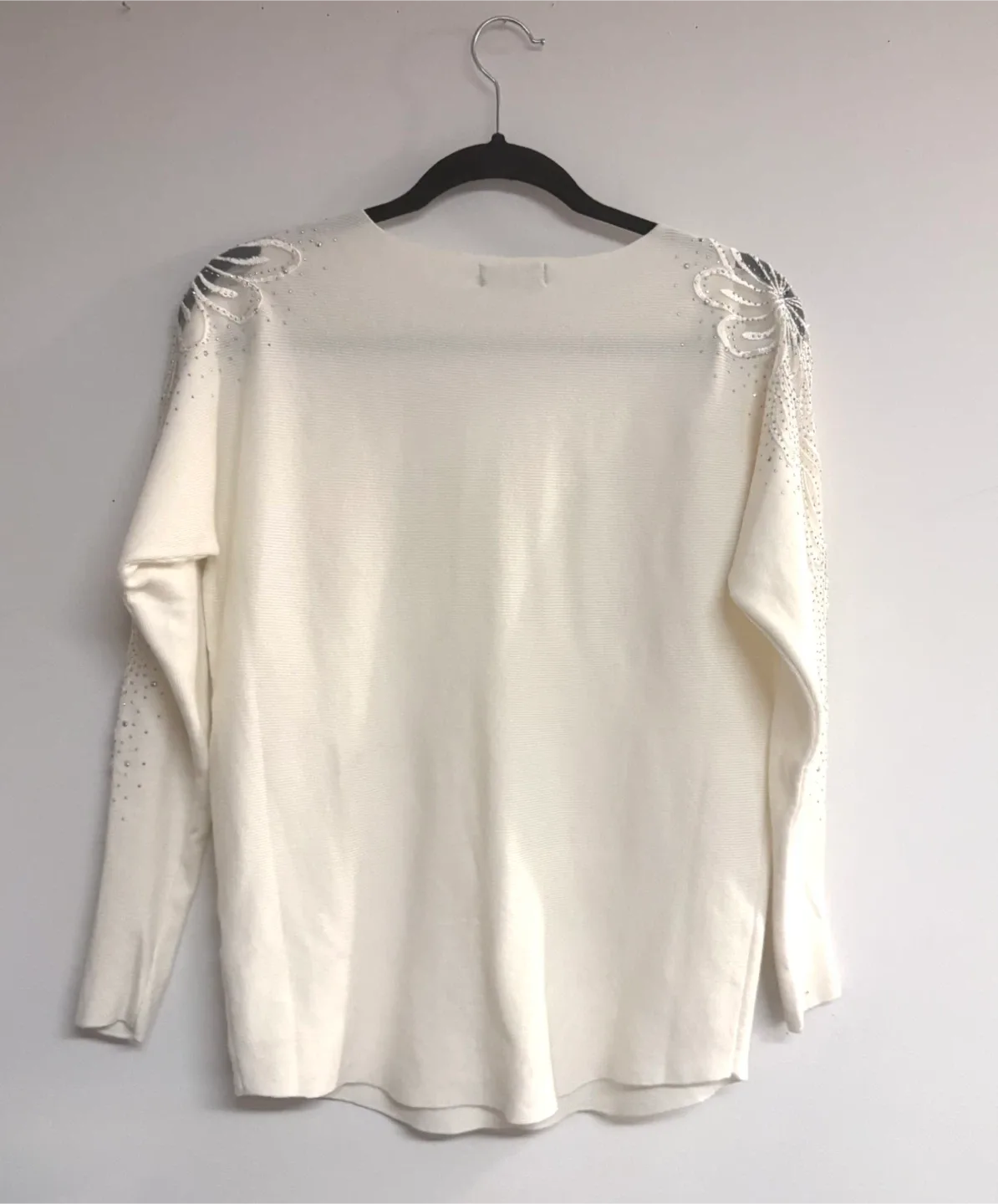 Boat neck sweater with embellished sleeves (new with tag ) image indicator(6)