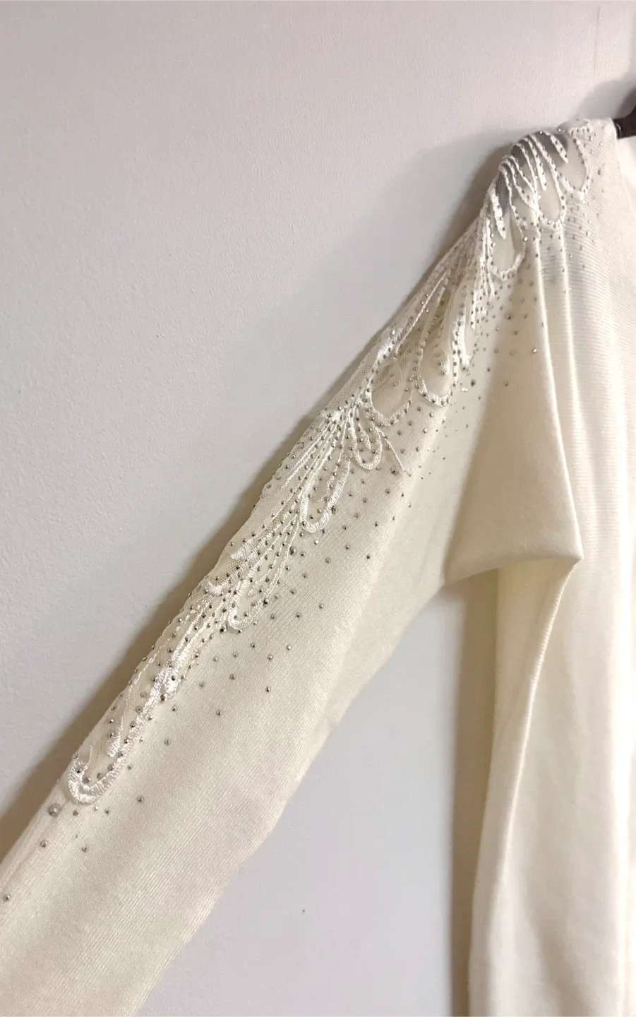 Boat neck sweater with embellished sleeves (new with tag ) image indicator(4)