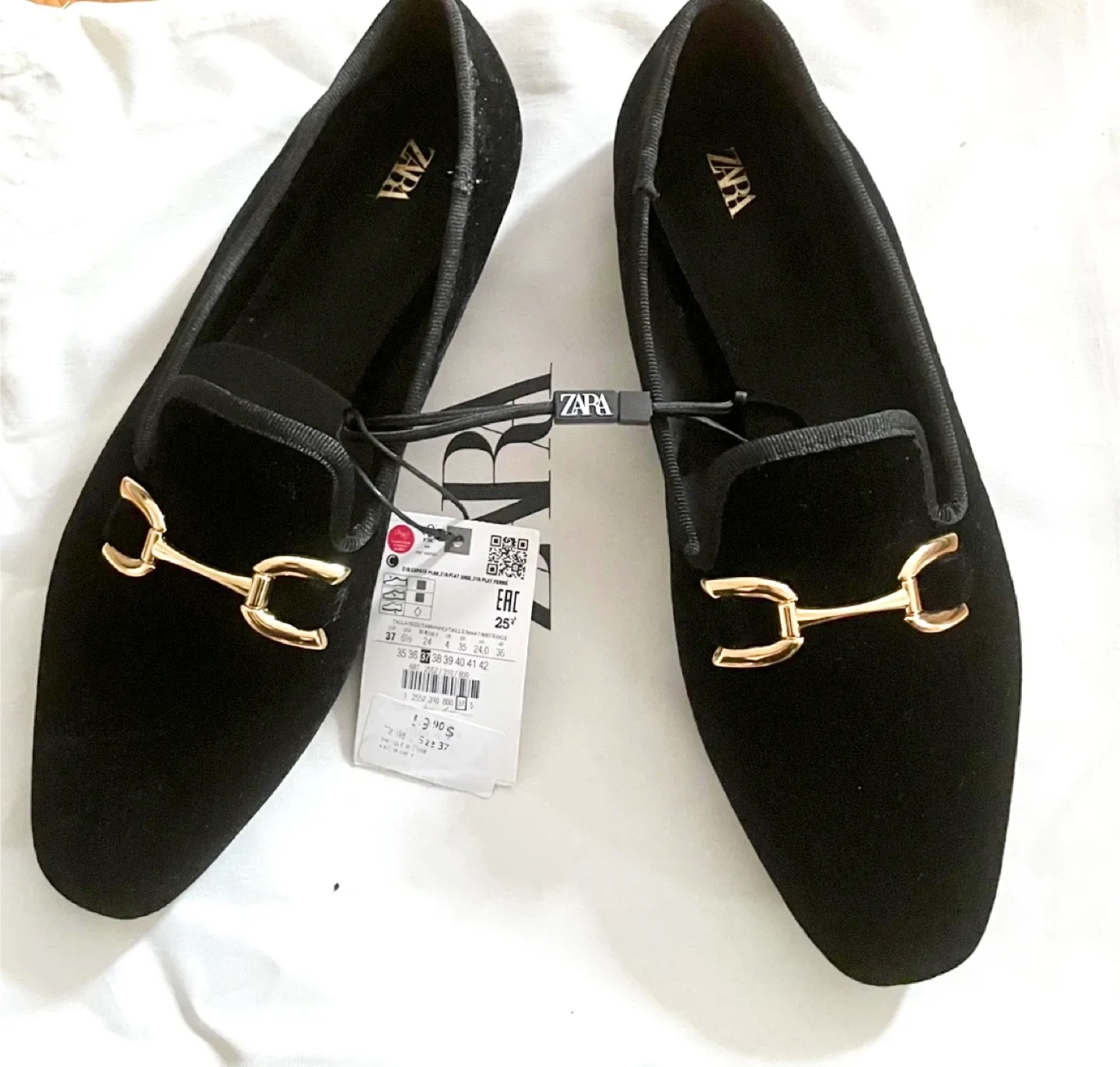 Zara Black Velvet Loafers (new with tag ‼️final sale ‼️ image indicator(2)