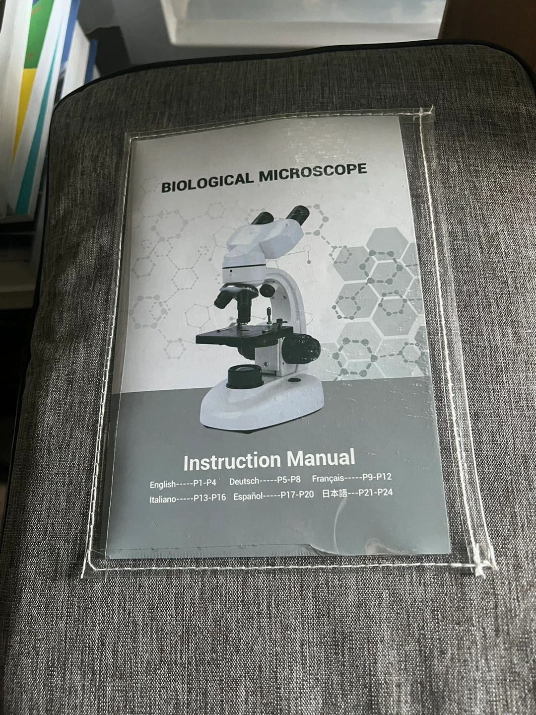 Biological Microscope with Manual