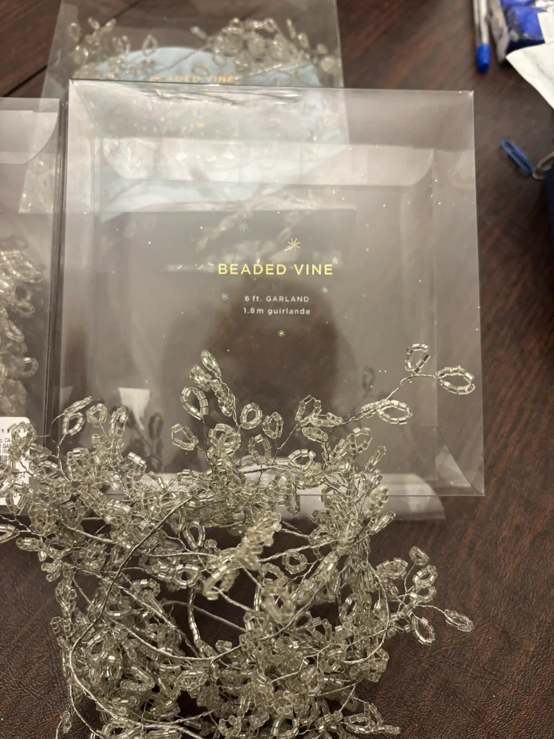 Brand New Pottery Barn Beaded Vine Christmas Garland - 6 ft image indicator(4)