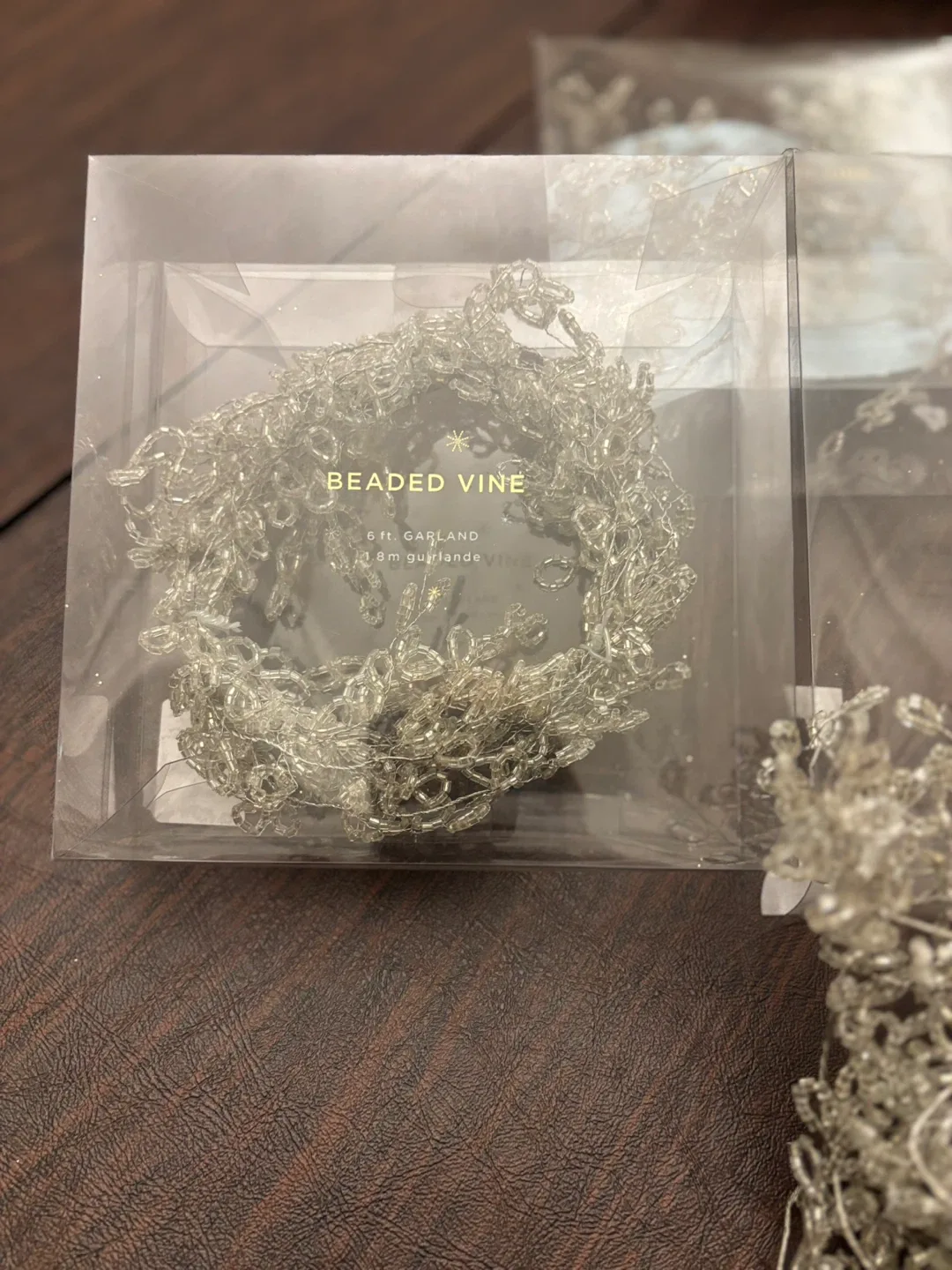 Brand New Pottery Barn Beaded Vine Christmas Garland - 6 ft image indicator(3)